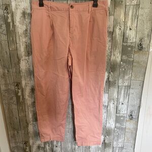 A New Day pink hi rise pleated straight leg pants XL